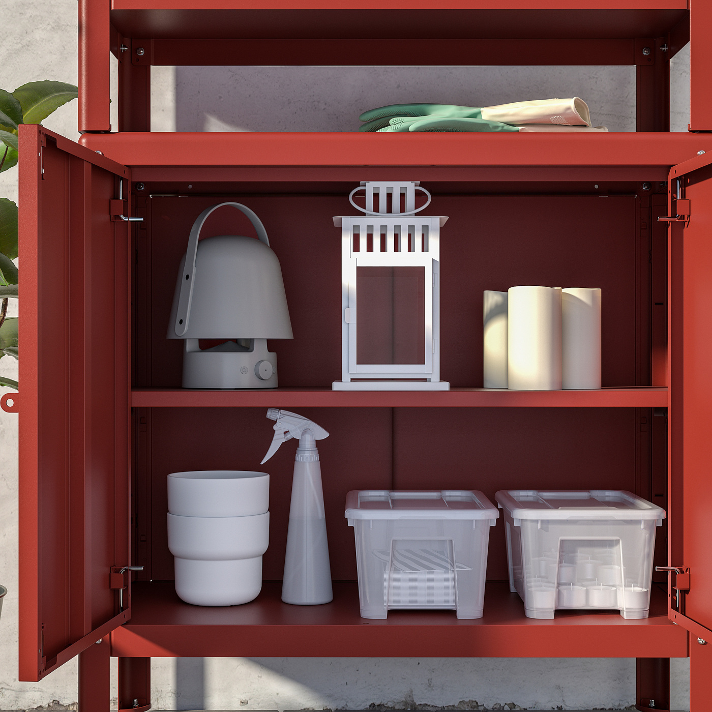 KOLBJÖRN 科比约恩搁架带柜红褐色- IKEA