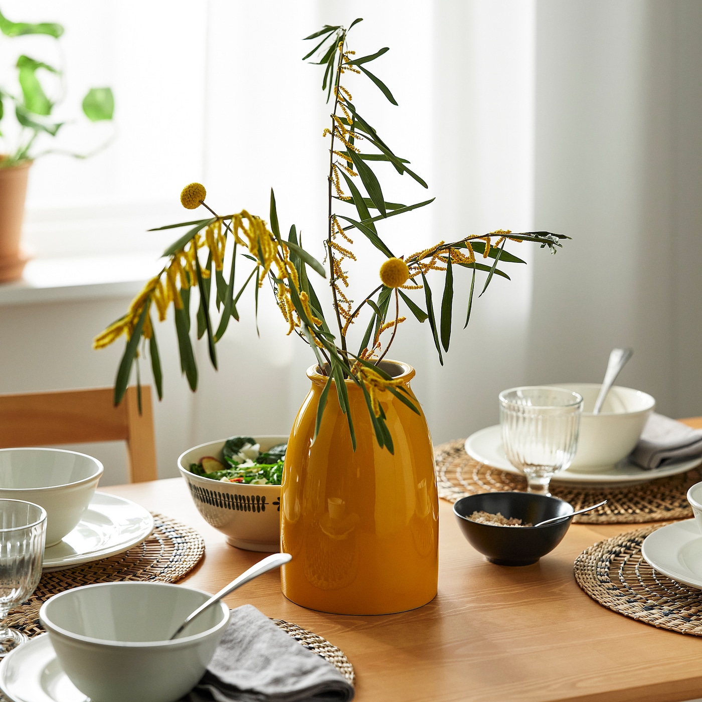 KOPPARBJÖRK 蔻帕布约花瓶纯黄色- IKEA