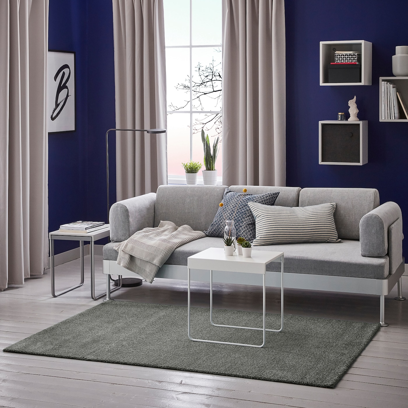 LANGSTED 兰斯泰德短绒地毯淡灰色- IKEA