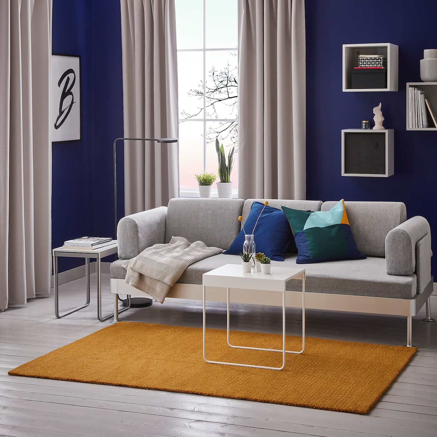 LANGSTED 兰斯泰德短绒地毯黄色- IKEA