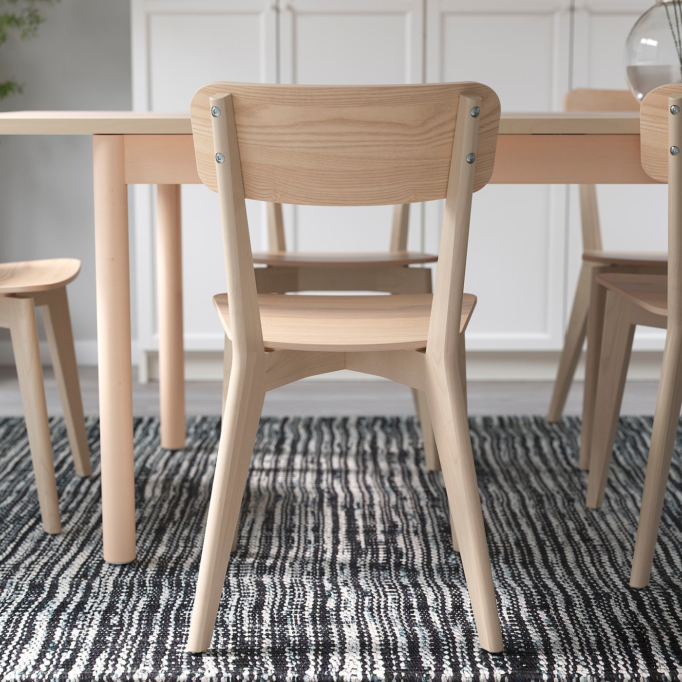 IKEA　BORJE　木製　椅子 未使用品】 IKEAダイニングチェア BORJE ホワイト 木製