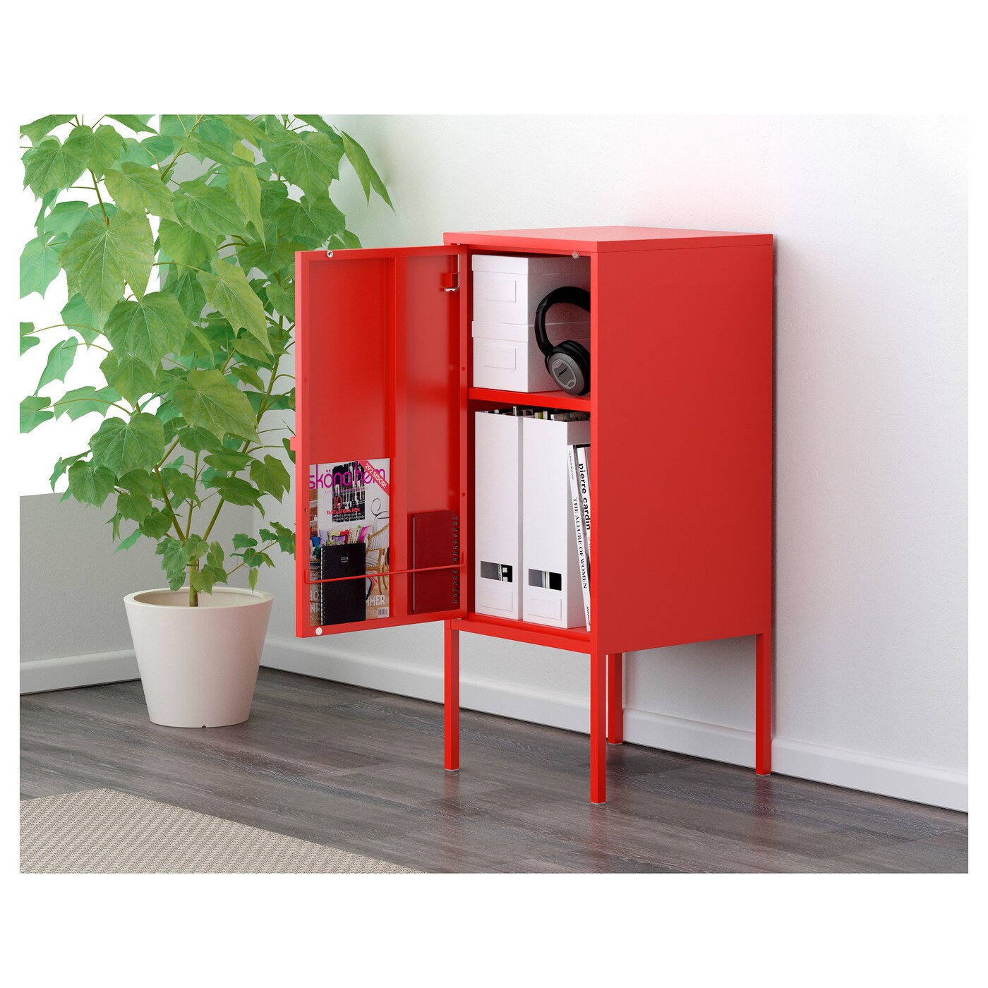 LIXHULT 利克胡柜子金属/红色- IKEA