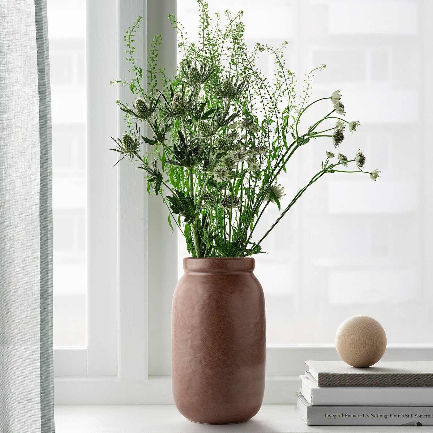 MÄVINN 马维宁花瓶褐色/陶瓷- IKEA