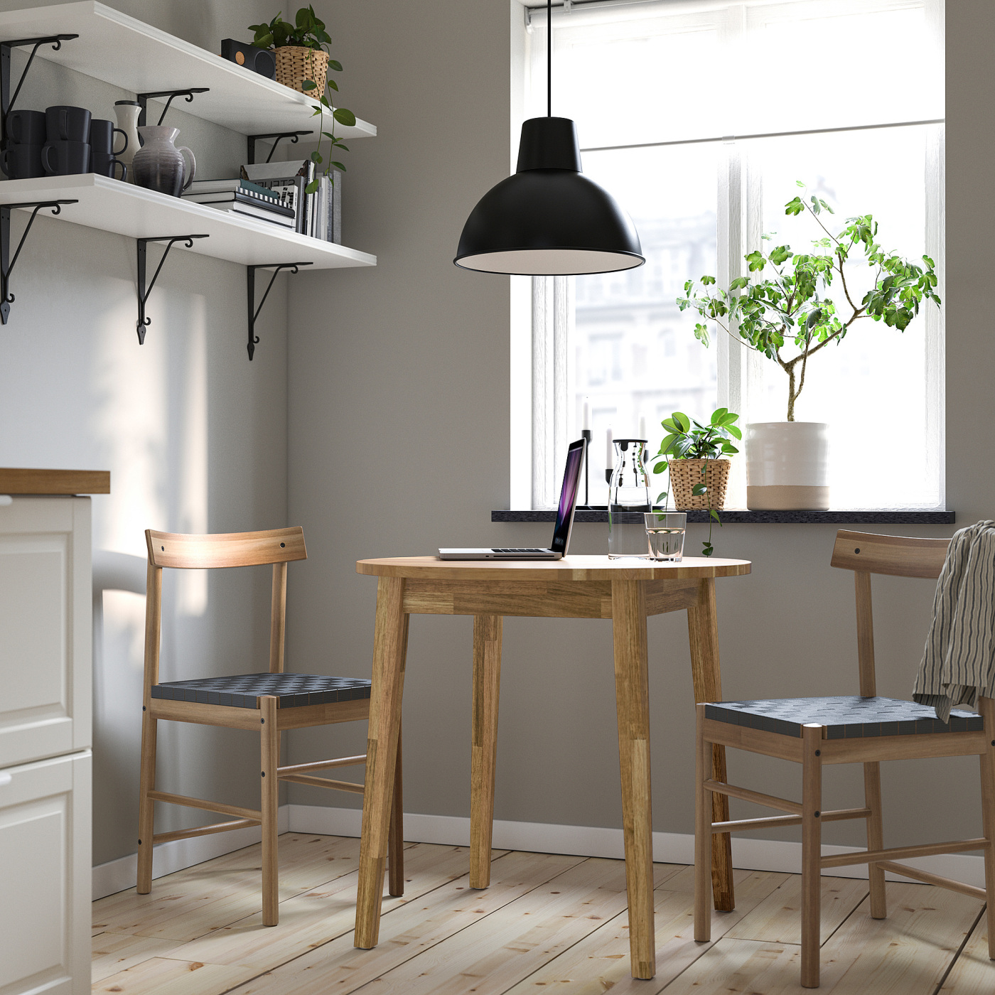 NACKANÄS 纳坎耐斯/ NACKANÄS 纳坎耐斯一桌二椅相思木/相思木- IKEA