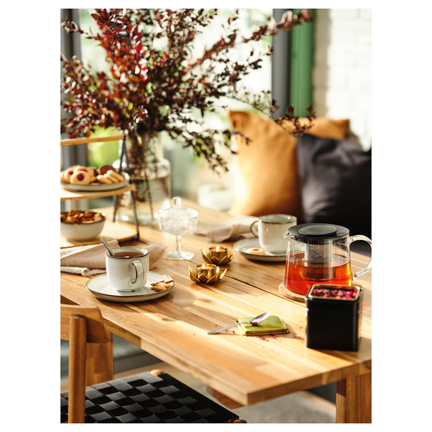 NACKANÄS 纳坎耐斯/ NACKANÄS 纳坎耐斯一桌四椅相思木/相思木- IKEA