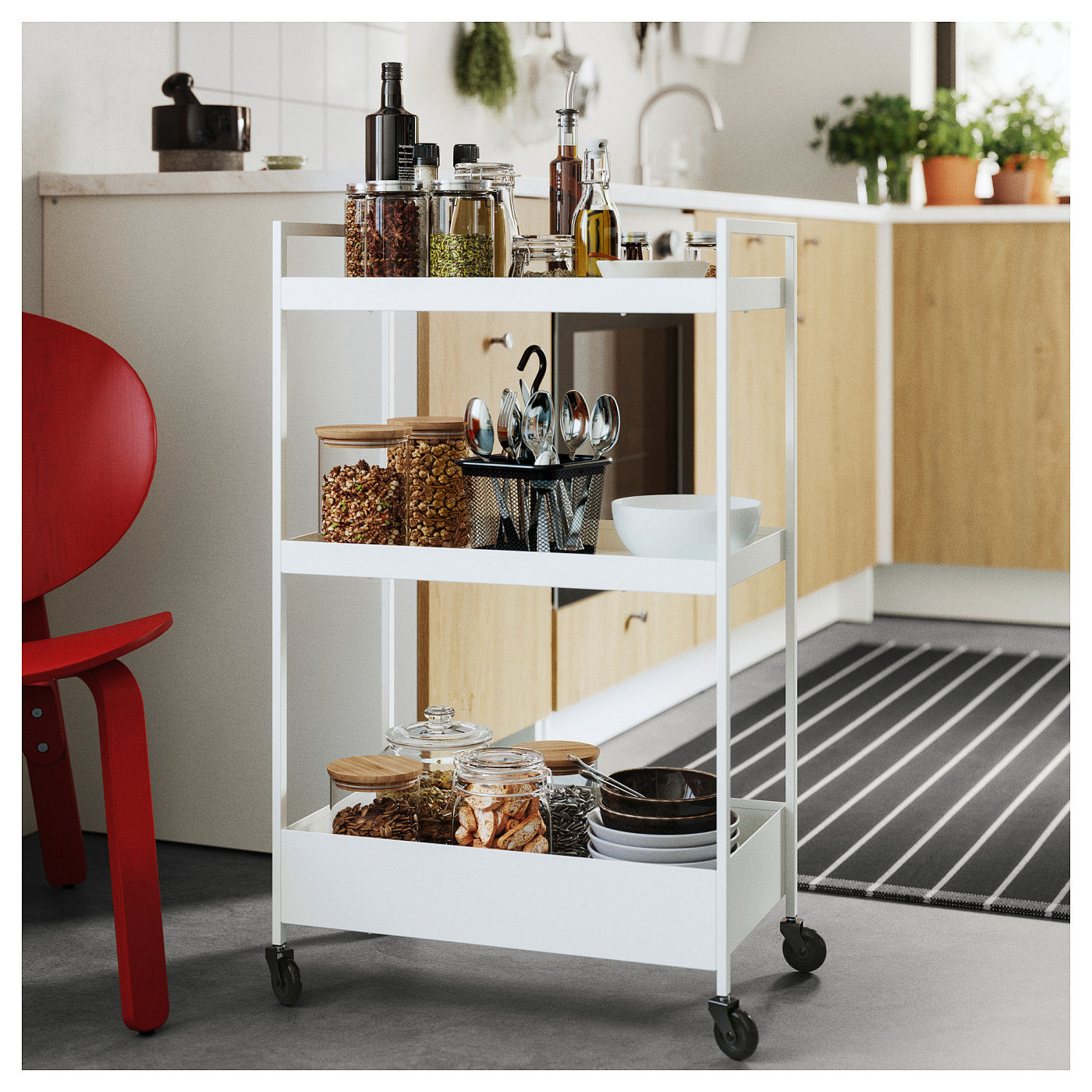 NISSAFORS 耐斯弗思手推车白色- IKEA