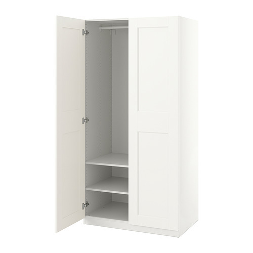 PAX / FORSAND/ÅHEIM wardrobe combination white/mirror glass - IKEA