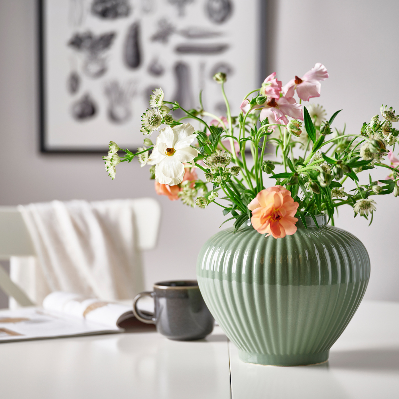 PELARBJÖRK 佩拉比约花瓶灰绿色- IKEA