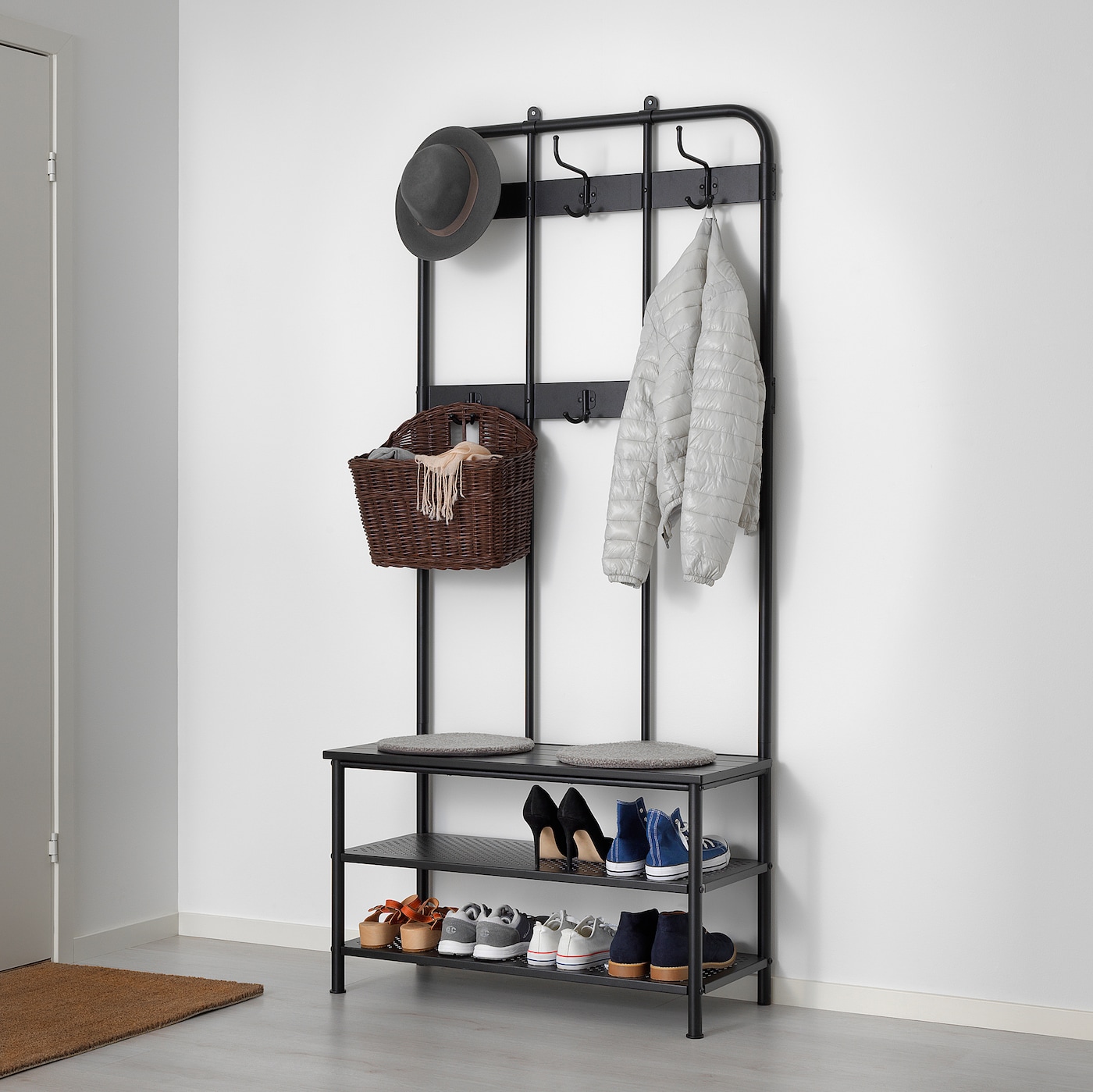 【IKEA】PINNIG/ピンニグ ベンチ 靴収納付き ブラック79 cm Amazon.co.jp: IKEA/イケア PINNIG ベンチ 靴収納付き