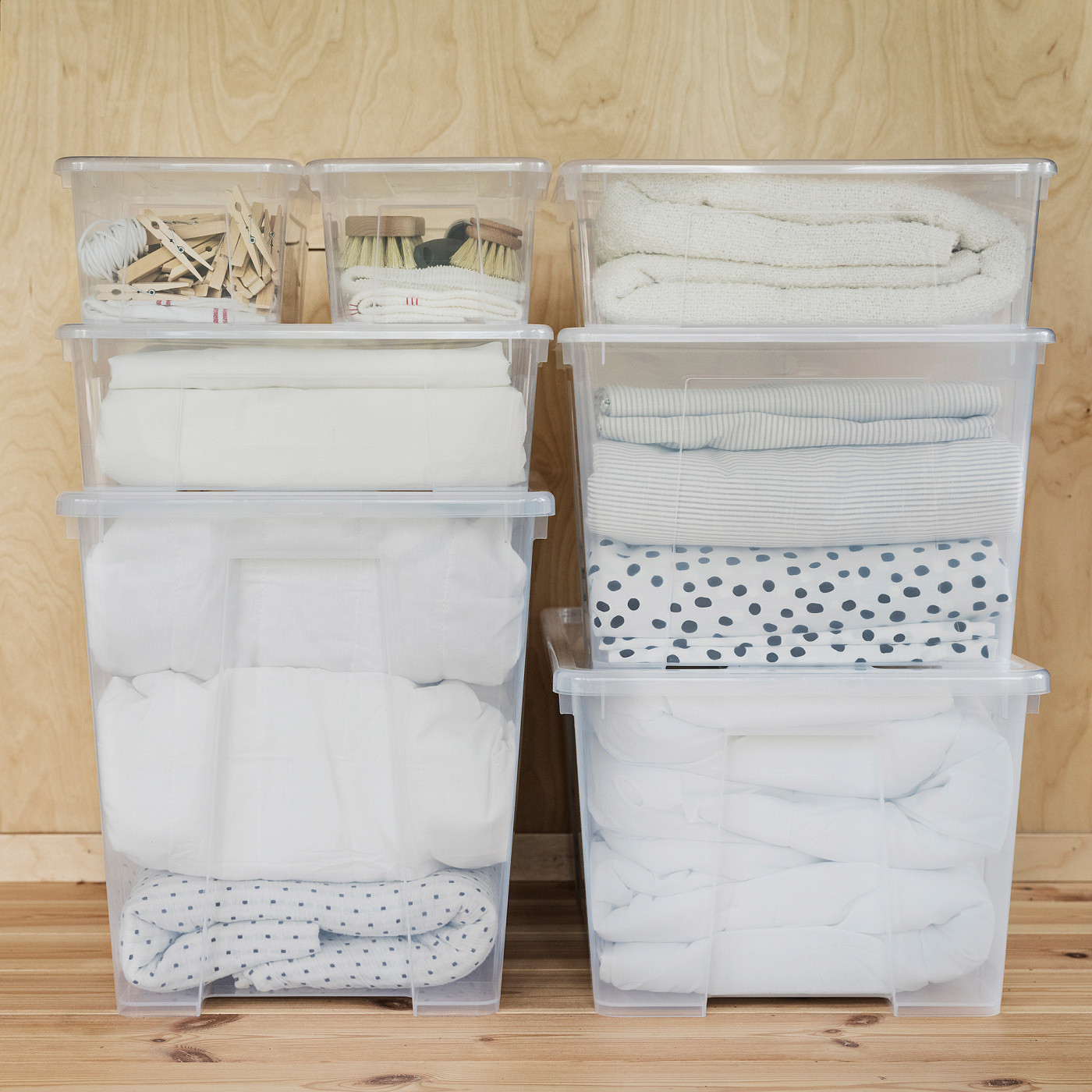 SAMLA 萨姆拉附盖储物盒透明- IKEA
