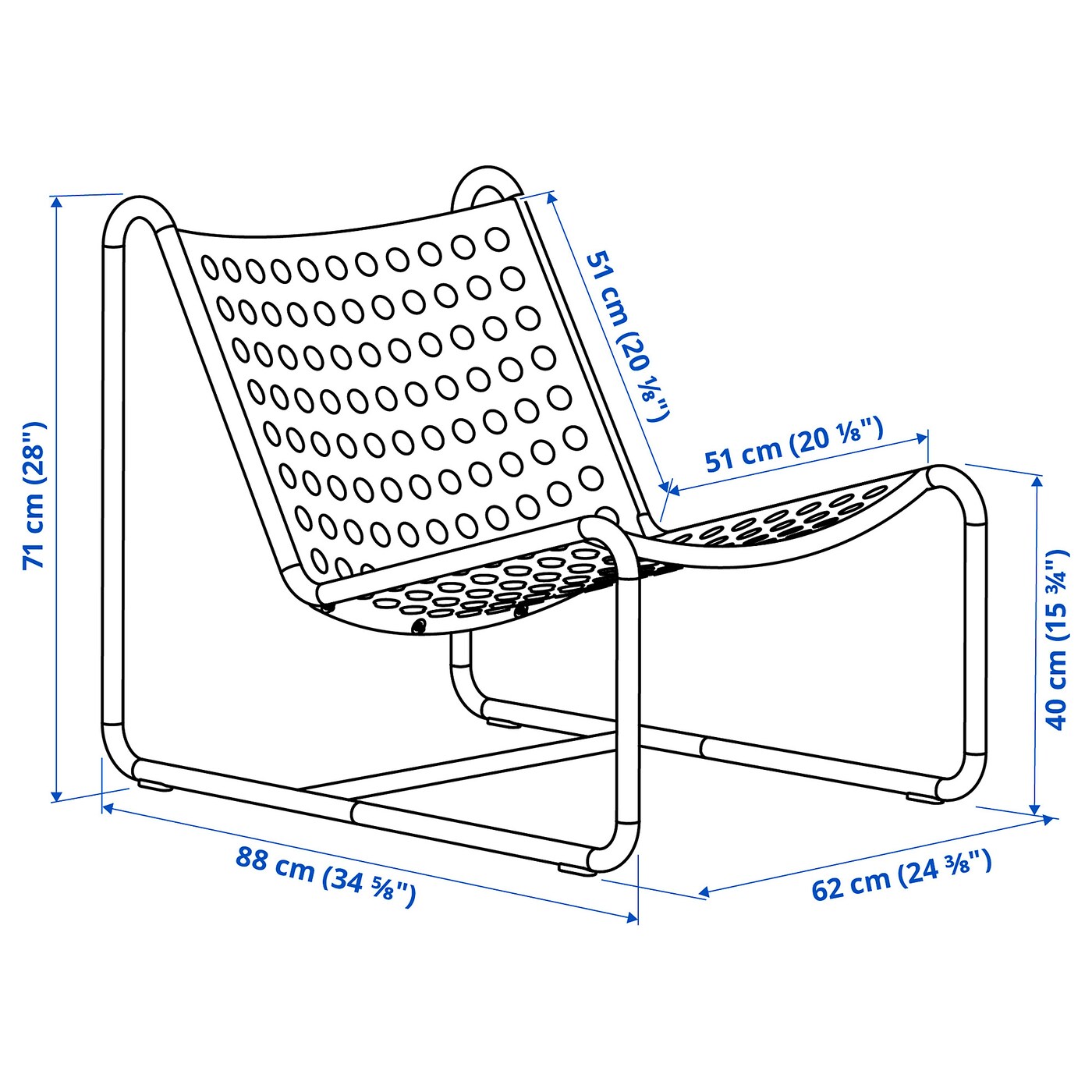SKOGSÖN 思克松休闲椅淡灰色户外产品- IKEA