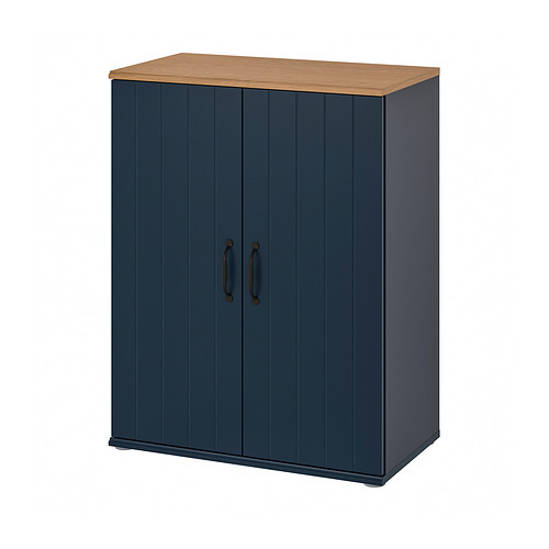 IKEA SKRUVBY スクルーヴビー SKRUVBY cabinet with doors black-blue - IKEA