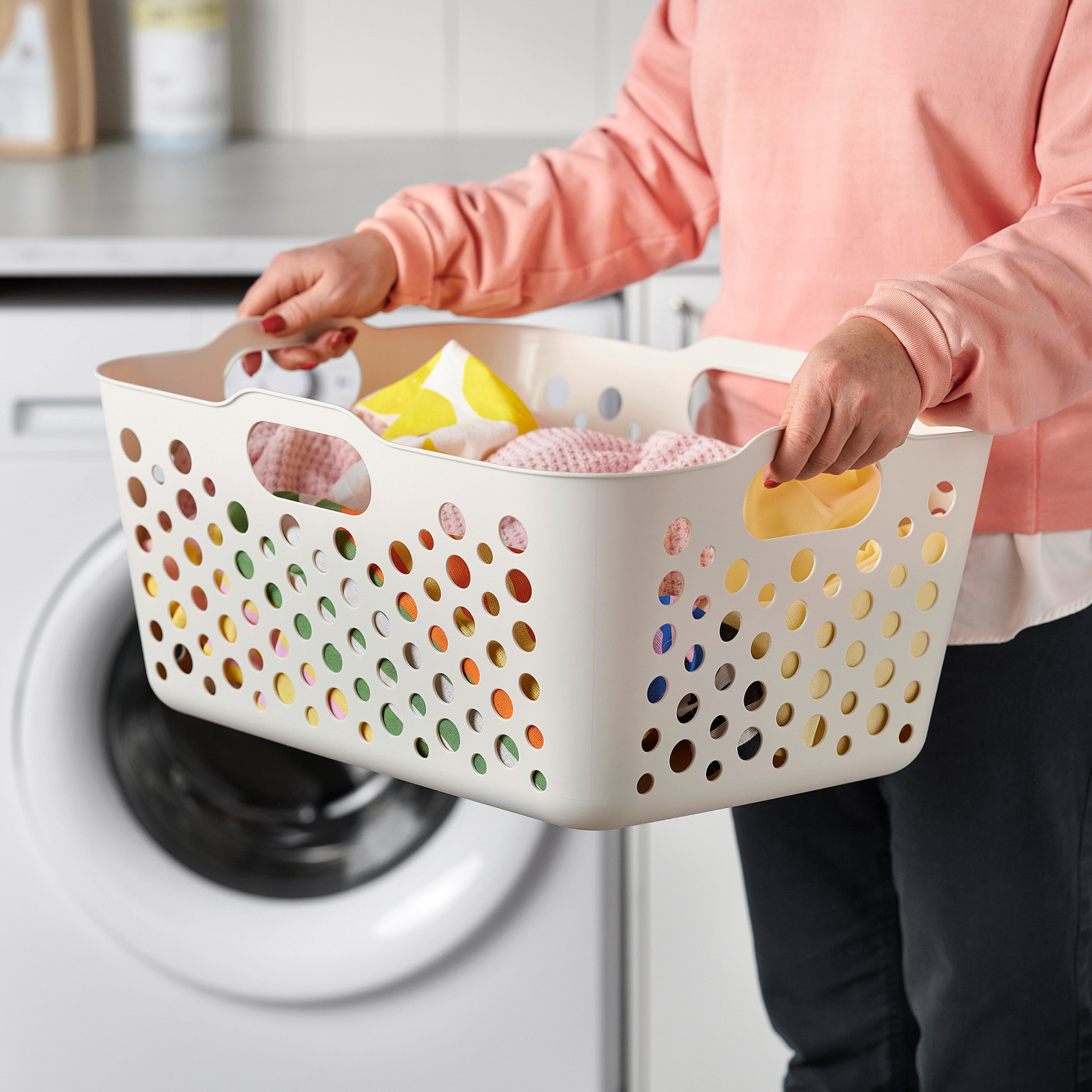 SLIBB 斯利波洗衣篮白色- IKEA