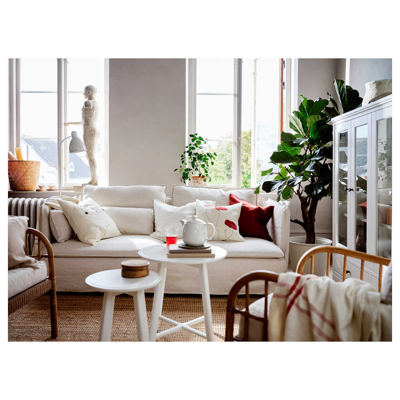 SÖDERHAMN 索德汉三人沙发格兰索自然色- IKEA