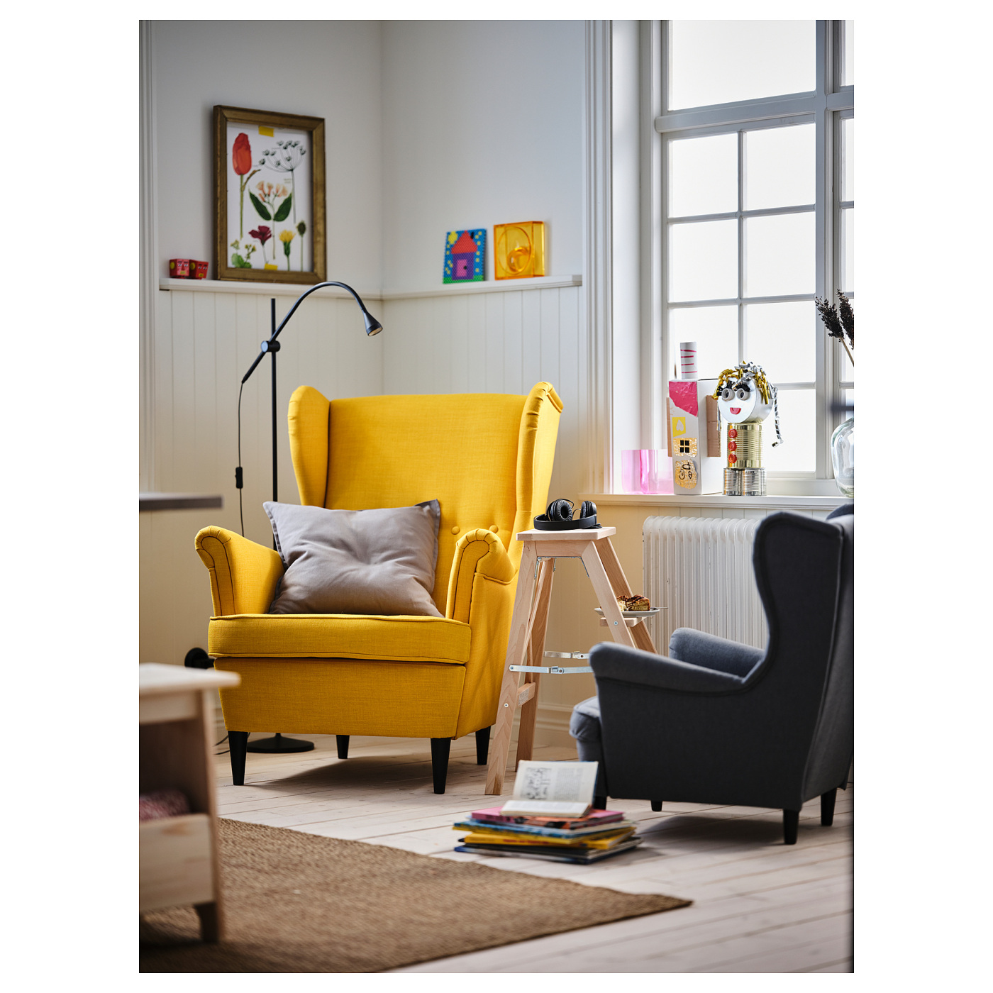 STRANDMON 斯佳蒙靠背椅斯科特伯黄色- IKEA