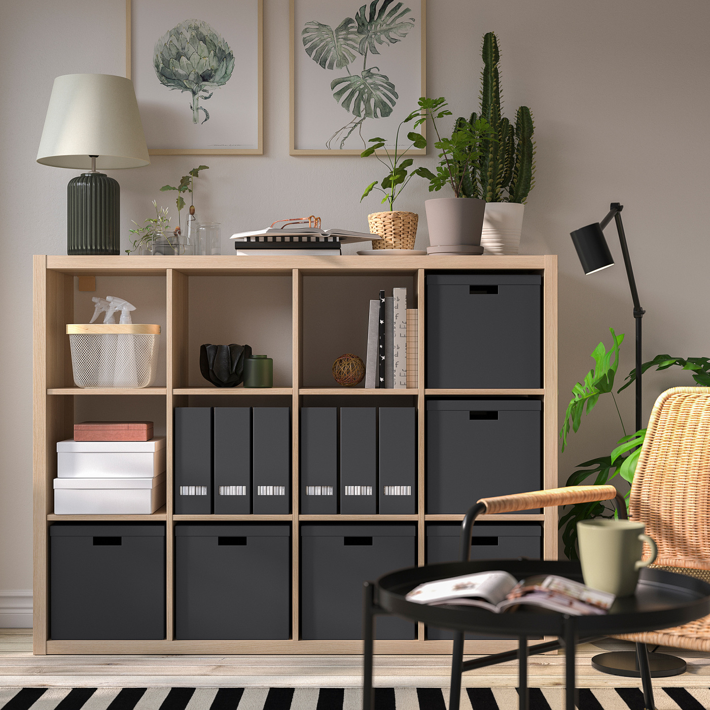 TJENA 希纳附盖储物盒黑色- IKEA