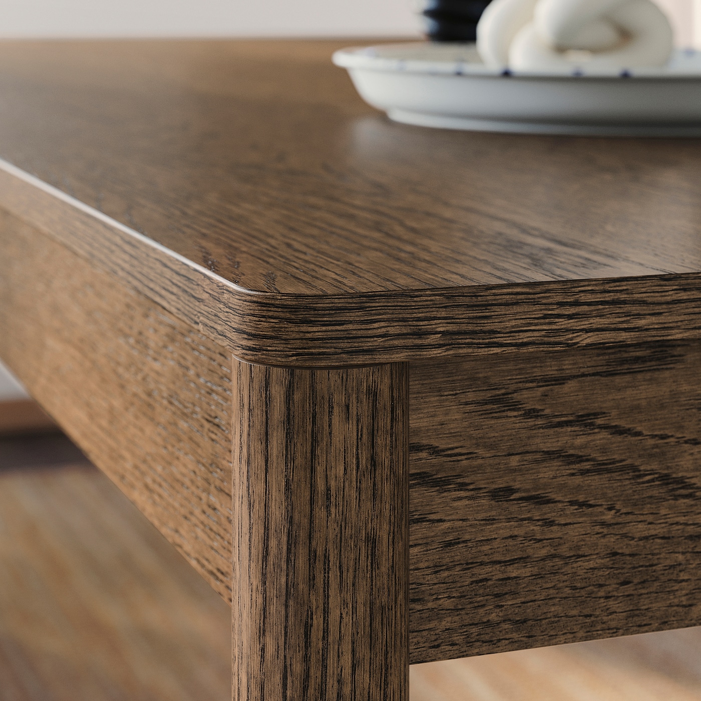 TONSTAD 图恩斯塔桌子褐色着色橡木贴面- IKEA