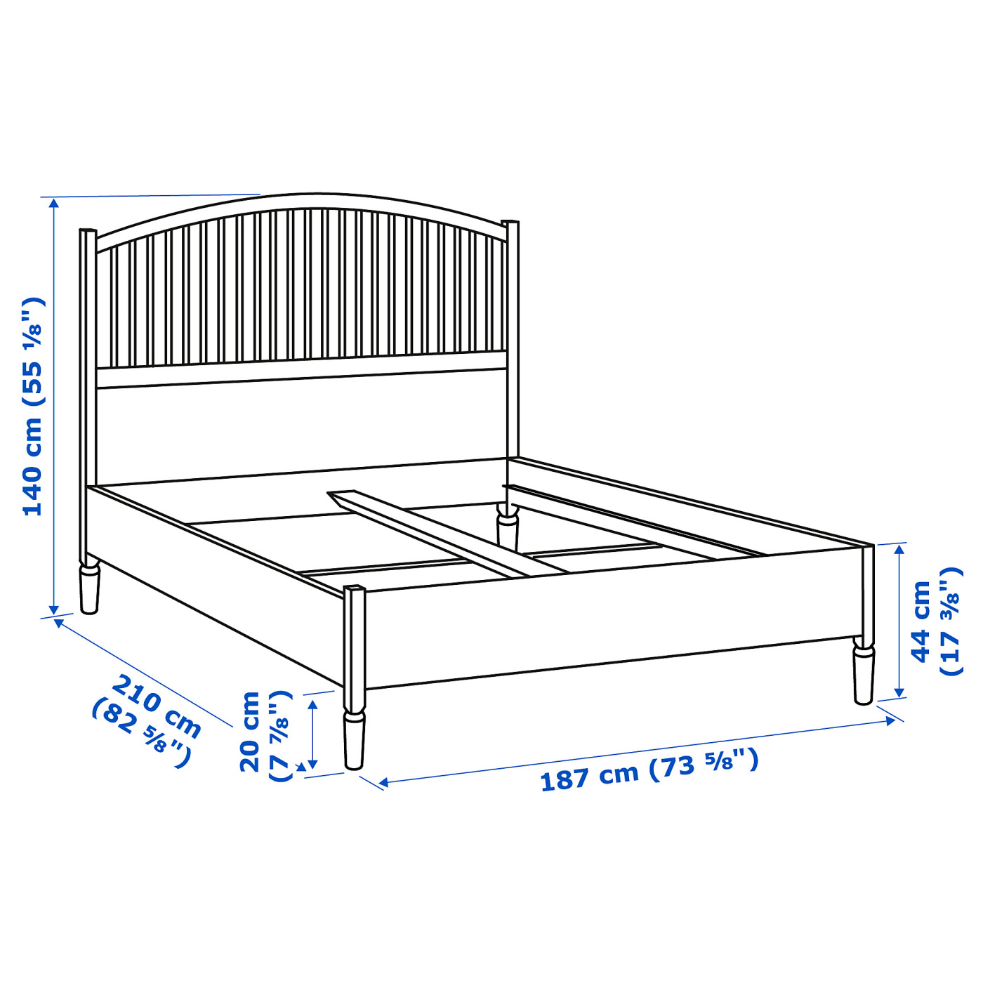 1.4床+床垫 出售 目黑自提 TYSSEDAL 提赛尔床架白色/鲁瑞- IKEA
