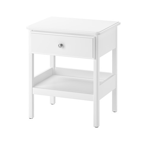 OLDERDALEN bedside table grey-green/pine - IKEA