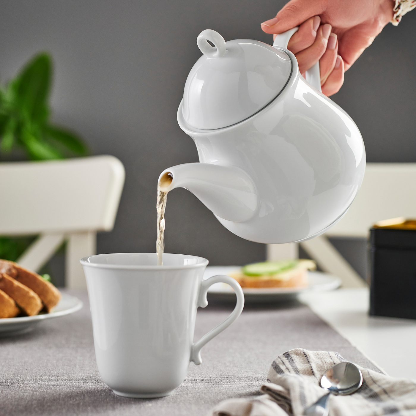 UPPLAGA 乌普洛卡茶壶白色- IKEA