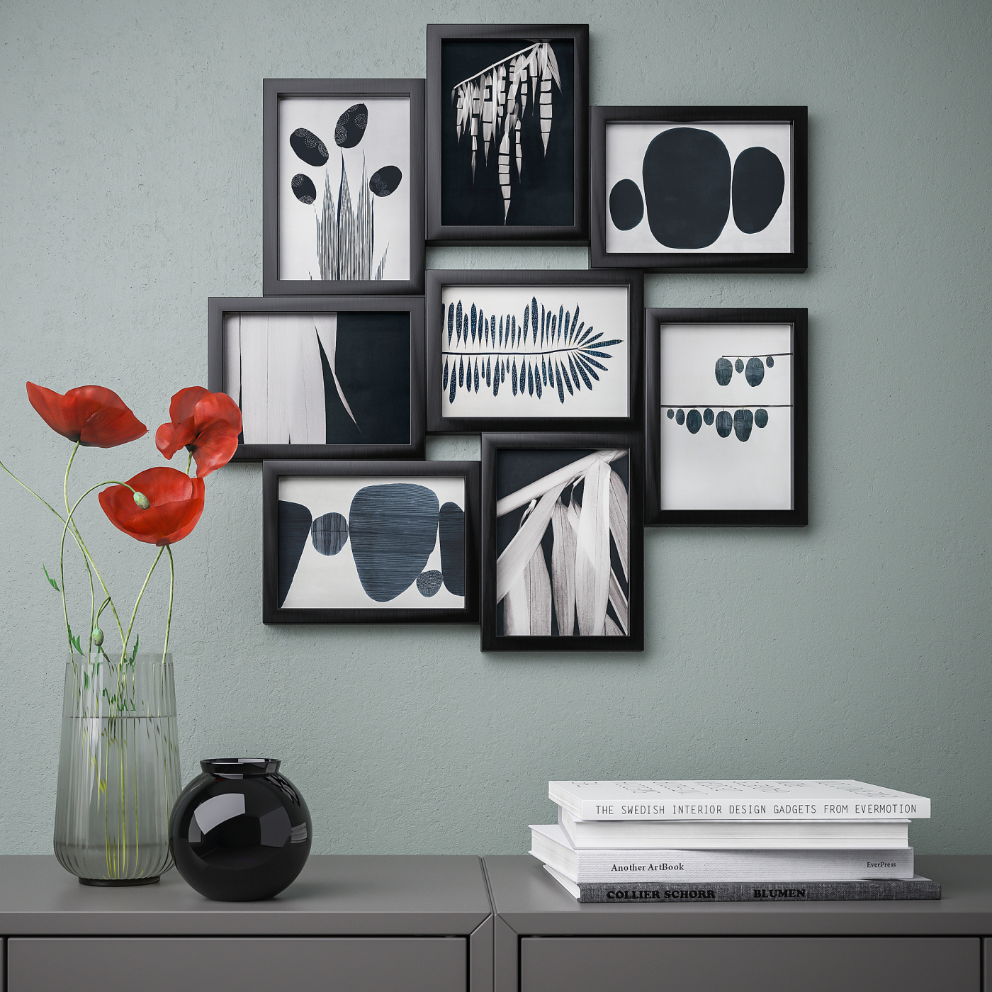 抽象画 VÄXBO 韦斯伯工艺卡片抽象画- IKEA