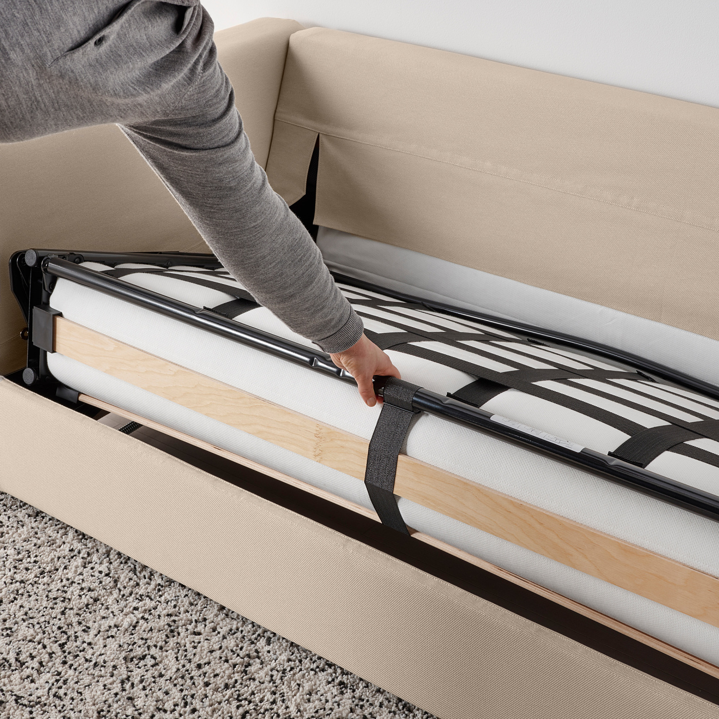 vimle 维姆勒 双人沙发床 赫拉普 米黄色 - ikea