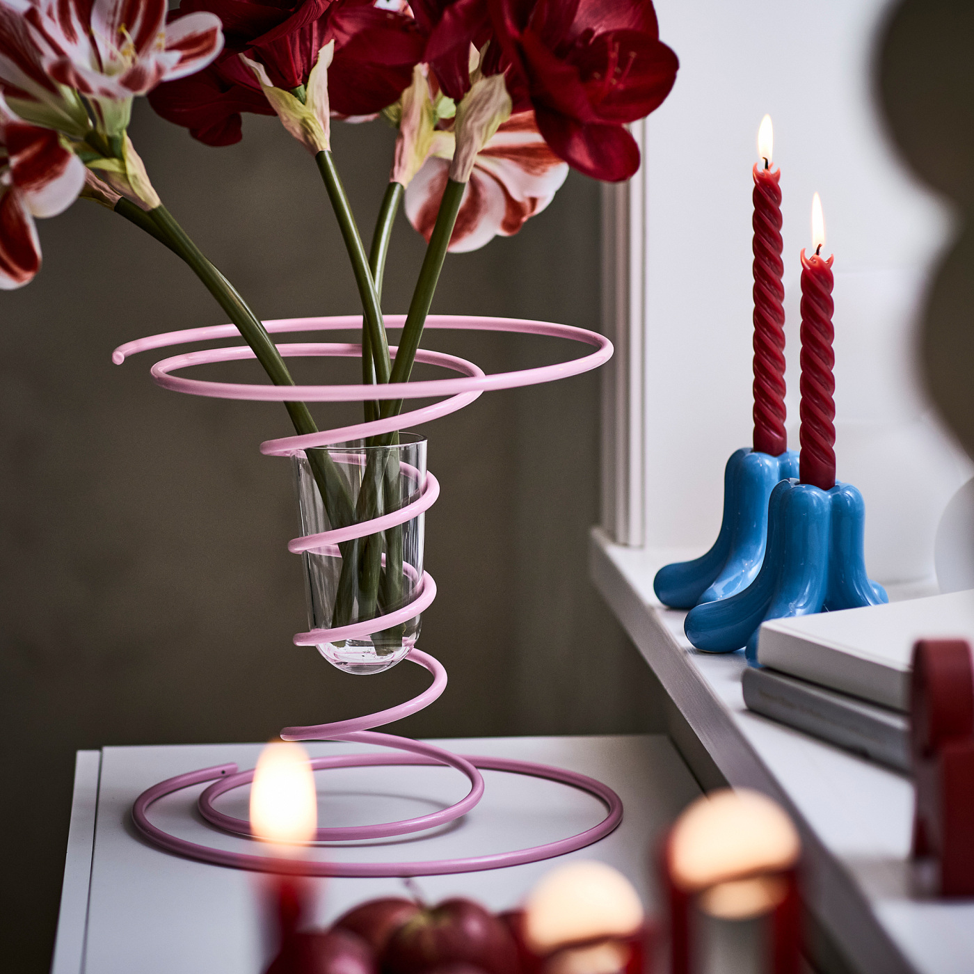 【新品未使用⭐︎通常品】IKEA限定 花瓶 VINTERFINT VINTERFINT 云芬特花瓶粉红色- IKEA