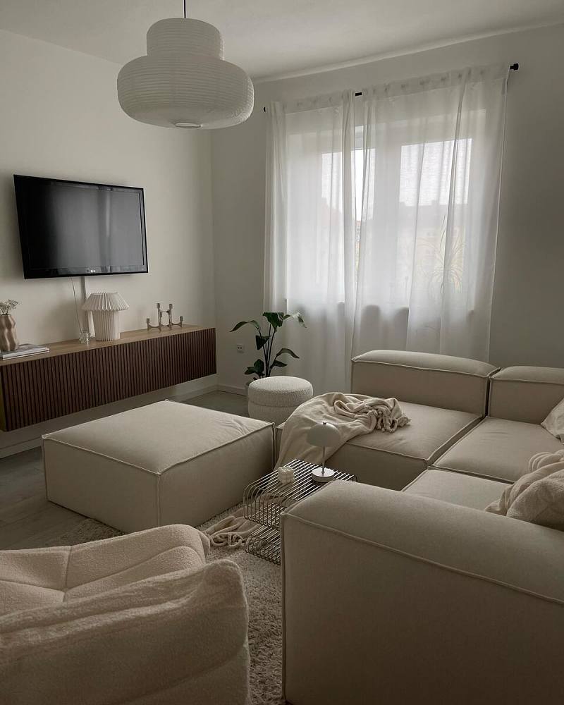 TULLSTORP TV bench beige - IKEA