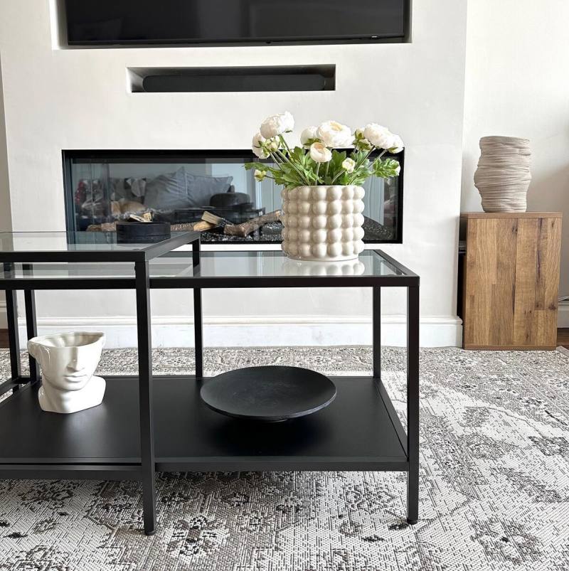 ダイニングテーブル svalsta IKEA SVALSTA スヴァルスタ ネストテーブル2点セット - メルカリ
