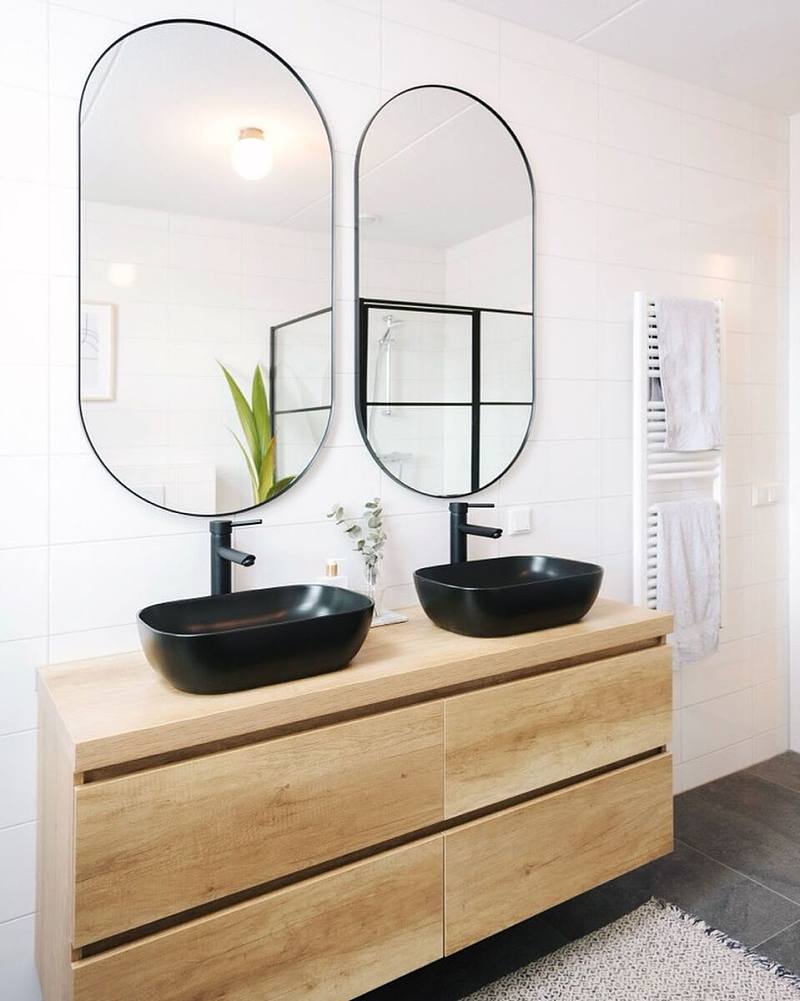 RÅMEBO mirror gold-colour - IKEA