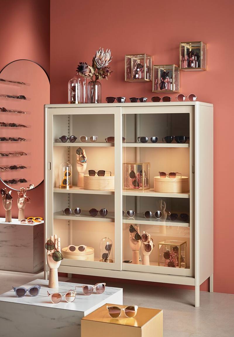 RÅMEBO mirror gold-colour - IKEA