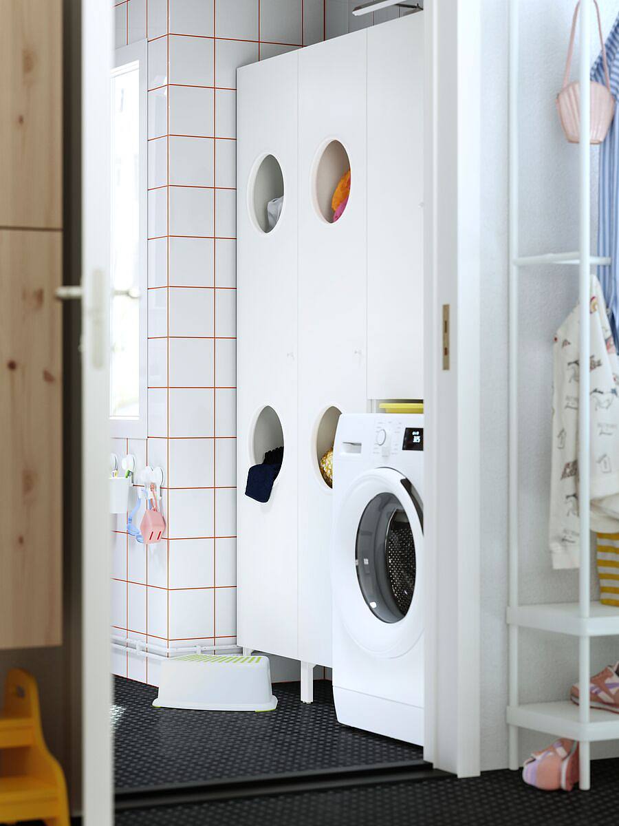 NYSJÖN laundry cabinet white - IKEA