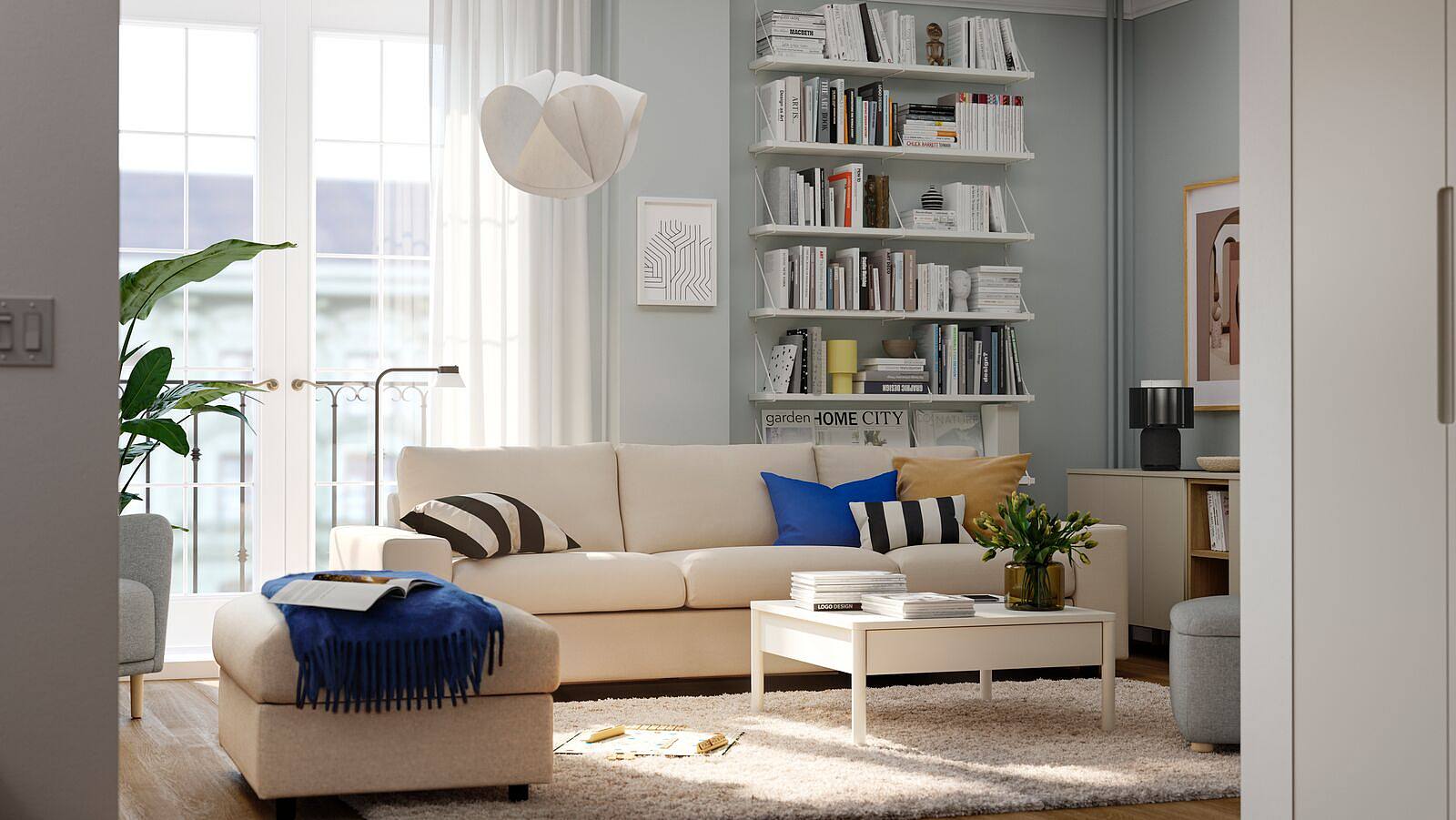 VINDUM rug, high pile green - IKEA