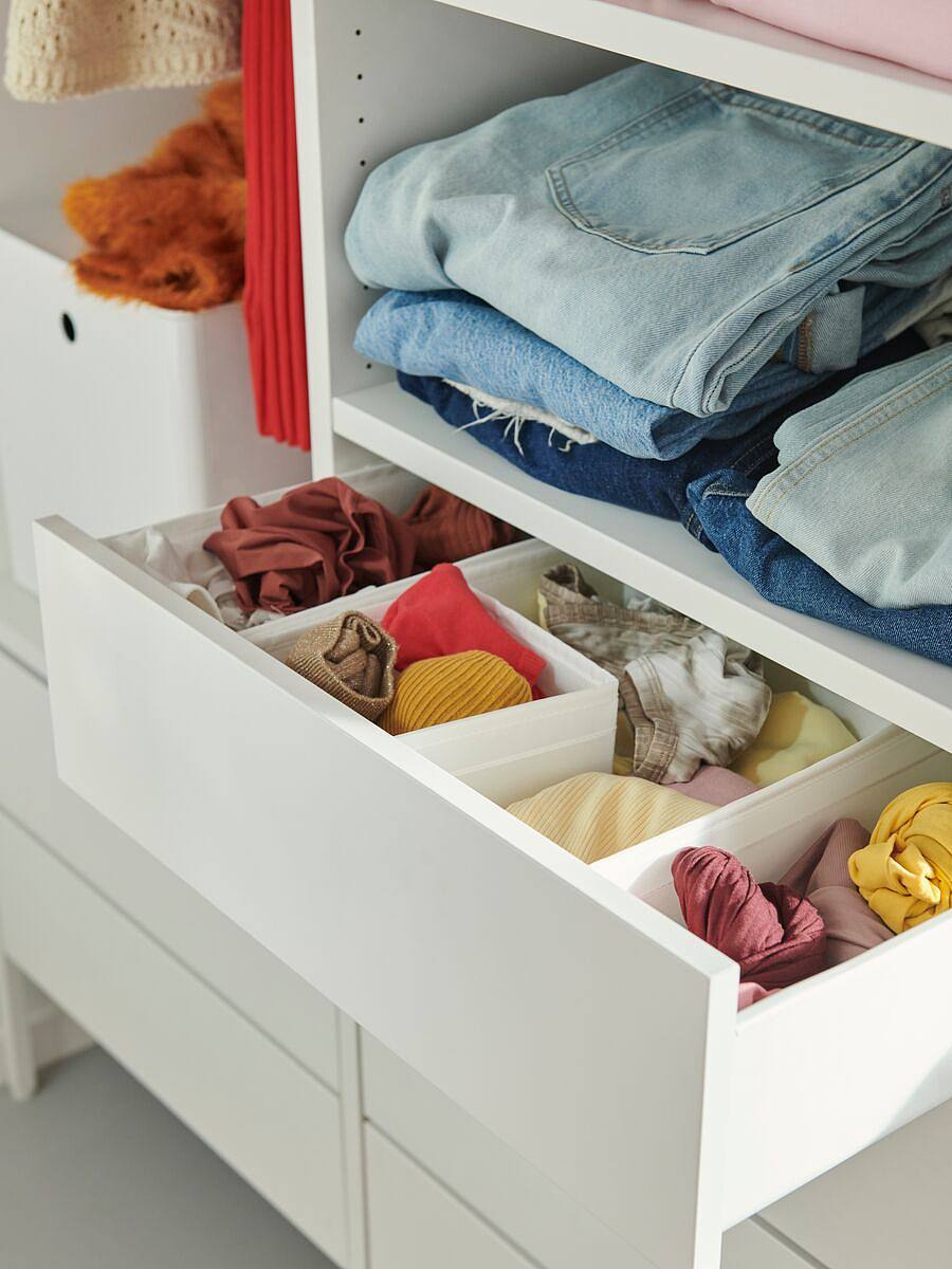 SKUBB box, set of 6 white - IKEA