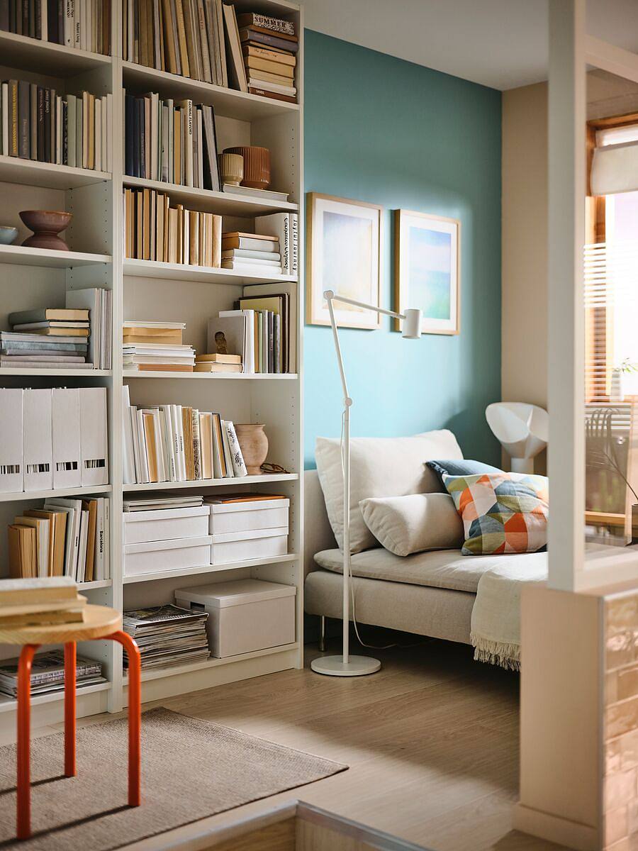 NYMÅNE floor/reading lamp white - IKEA