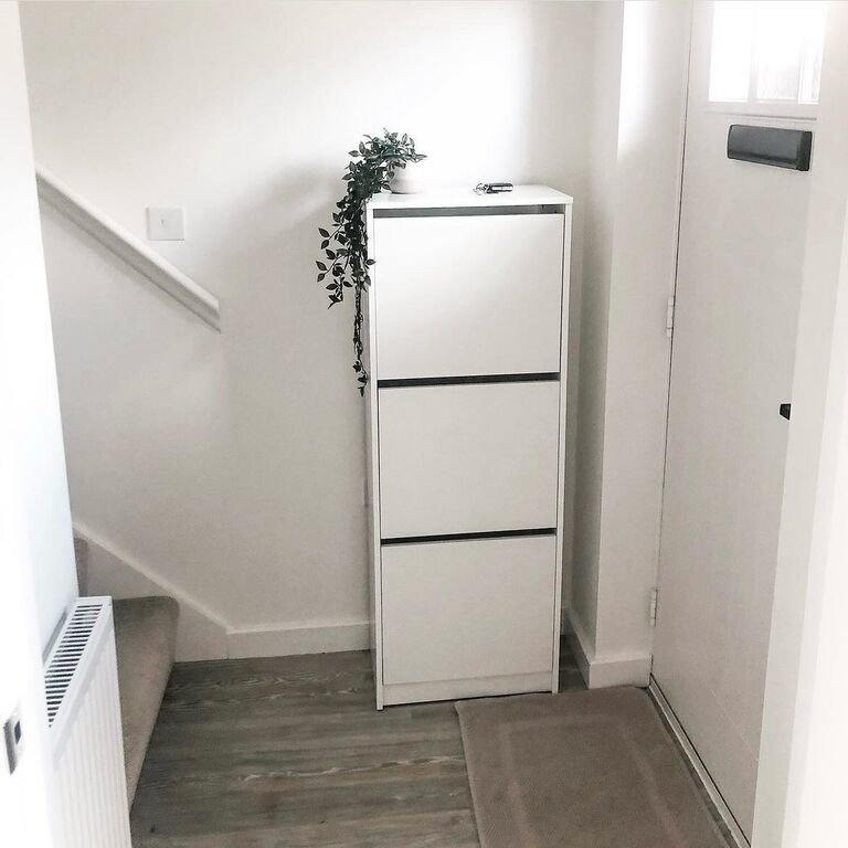BRUSALI shoe cabinet with 3 compartments brown - IKEA