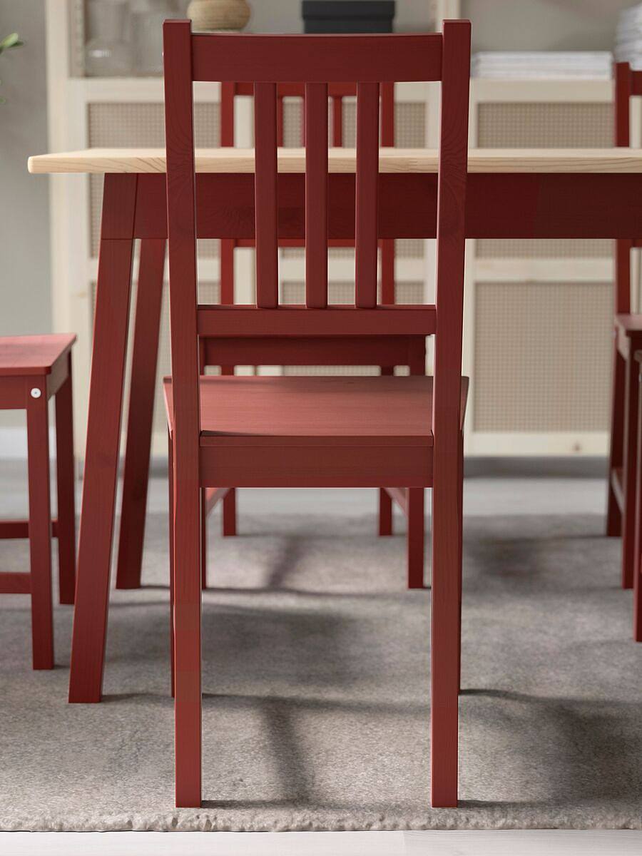 PINNTORP chair red stained - IKEA