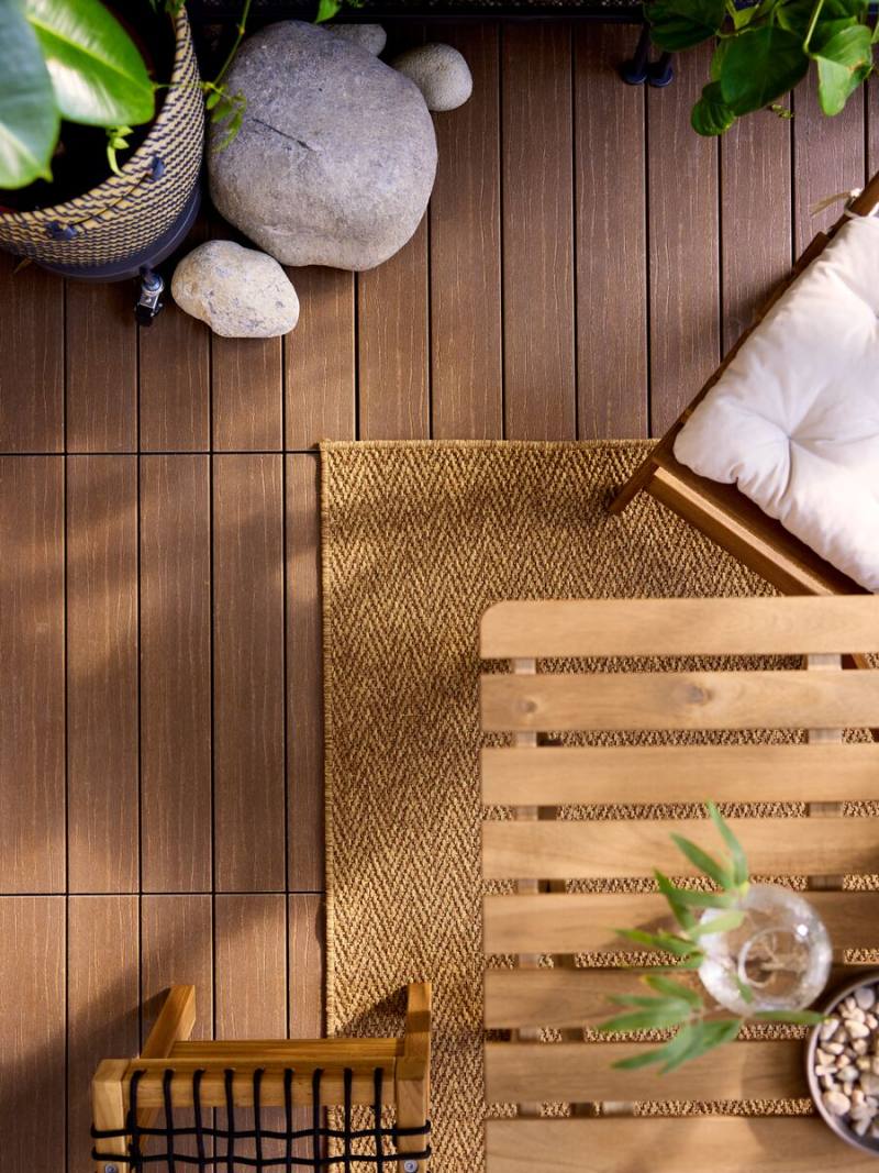 FULLMAKT rug flatwoven, in/outdoor beige/mélange - IKEA