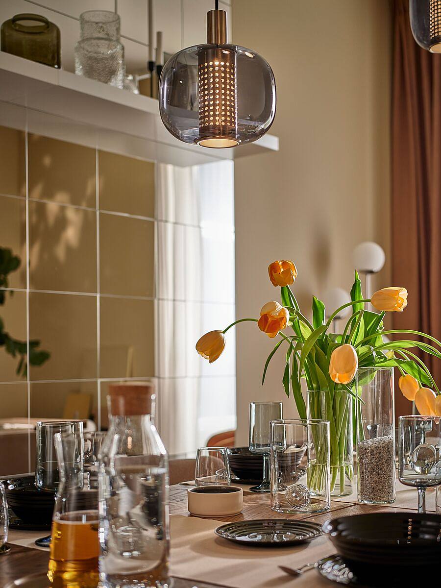 AGUNNARYD pendant lamp with 3 lamps black - IKEA