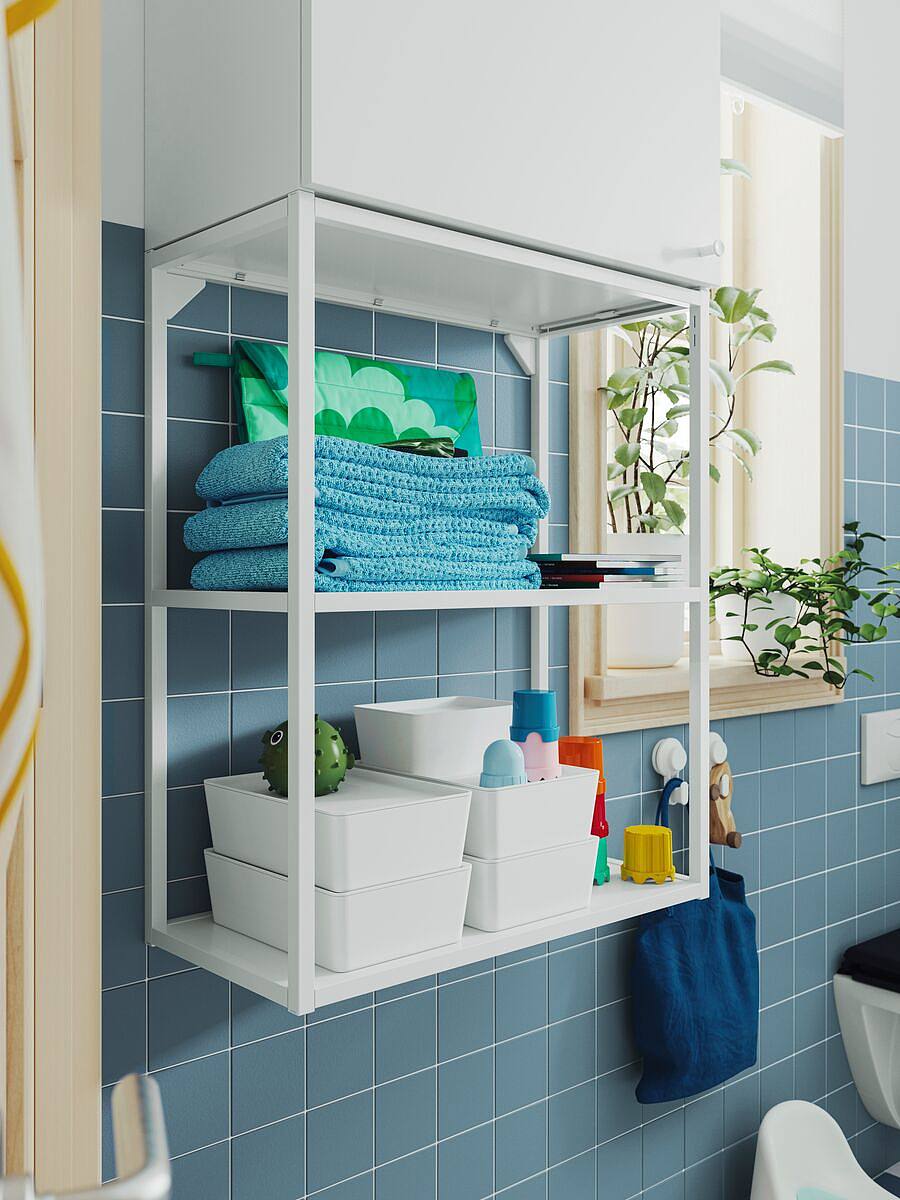 ENHET wall frame with shelves white - IKEA