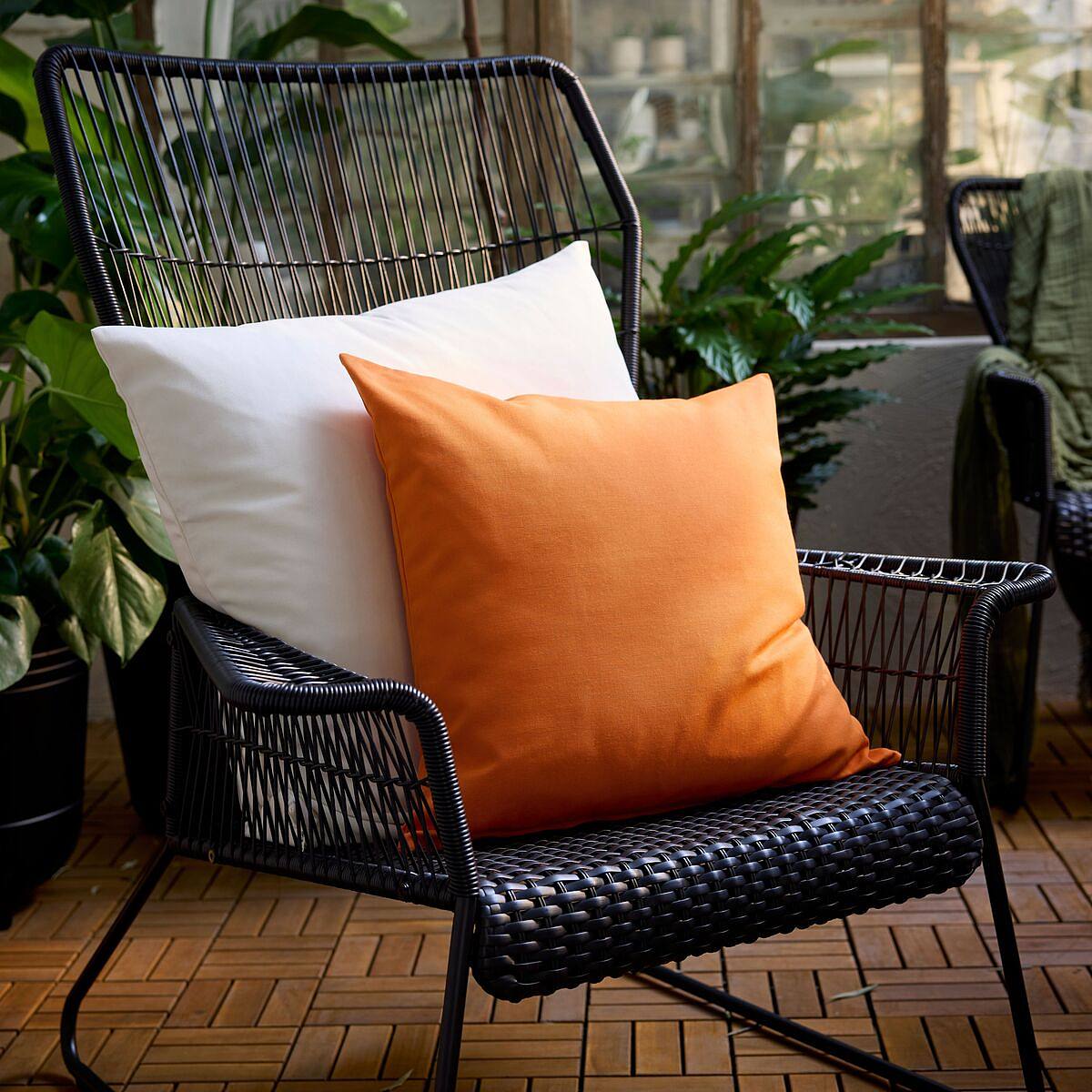 HJÄRTERÖ cushion cover bright orange outdoor/indoor - IKEA