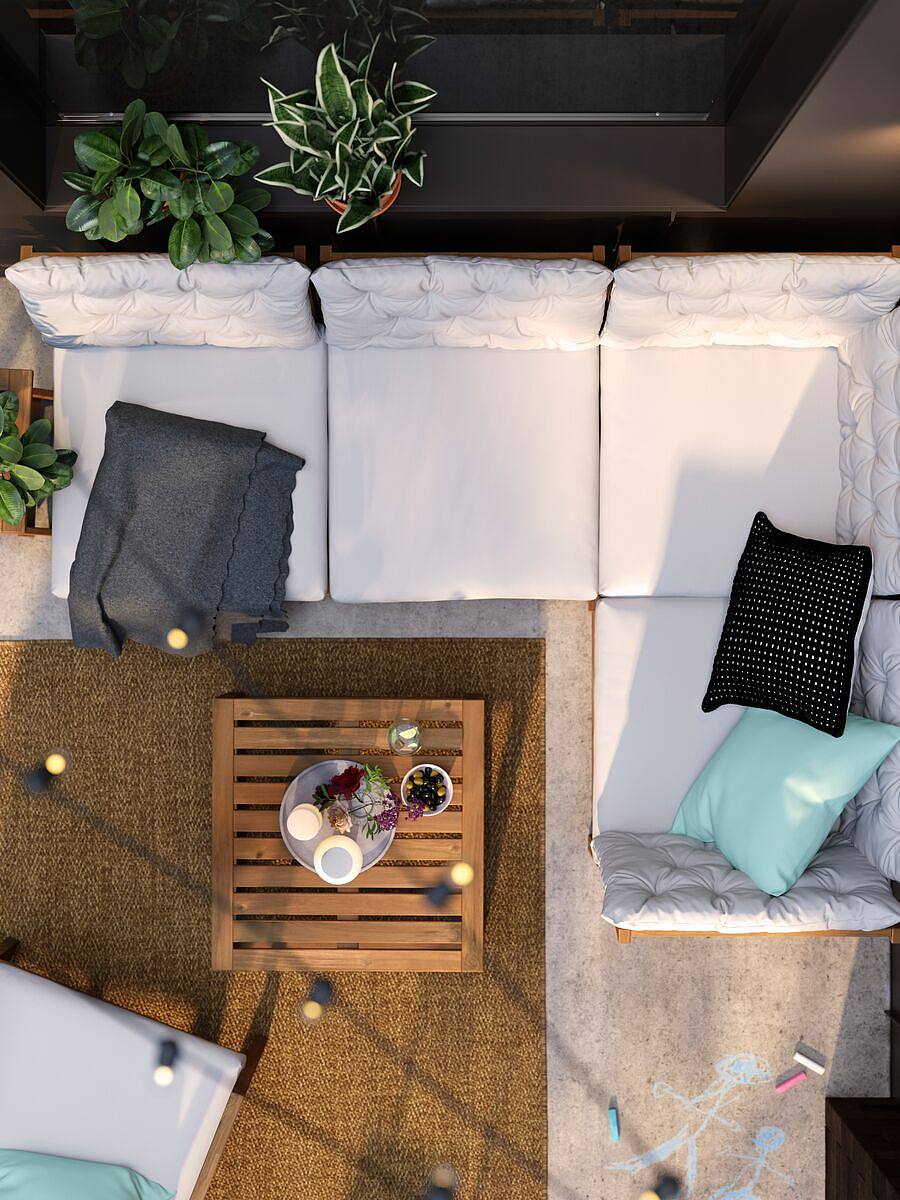 新品未使用！IKEA FULLMAKTフルマクトラグ　屋外　屋内　200✖️300 FULLMAKT rug flatwoven, in/outdoor, beige/mélange, 7'10