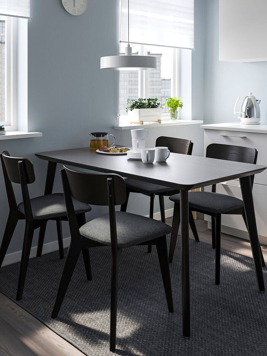 LISABO table black/ash veneer - IKEA