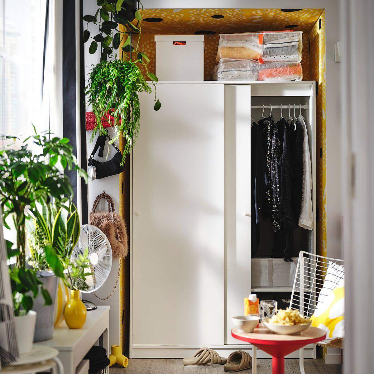 RAKKESTAD wardrobe with sliding doors black-brown - IKEA