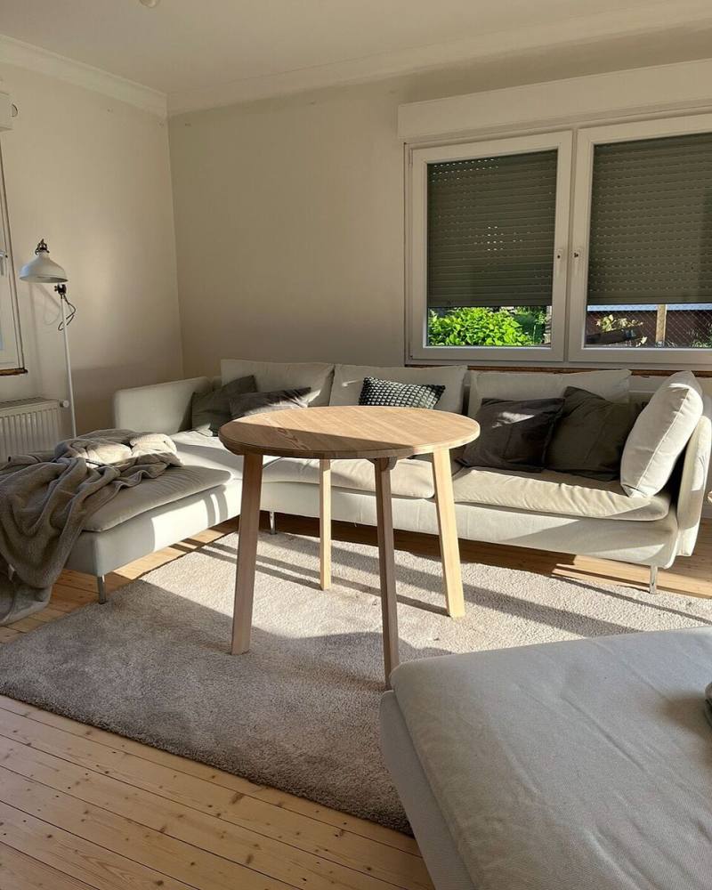 IKEA　VÄXELFEL ヴェクセルフェル ラグオフホワイト VÄXELFEL ヴェクセルフェル ラグ パイル短, オフホワイト