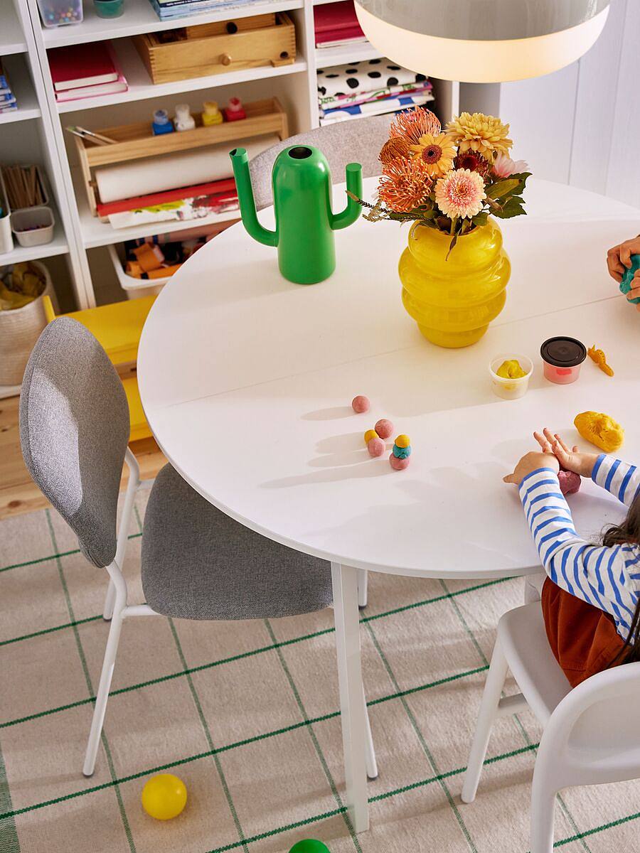 IKEA　イケア　円形テーブル　丸テーブル　白　ホワイト　VIHALS VIHALS table white/white - IKEA