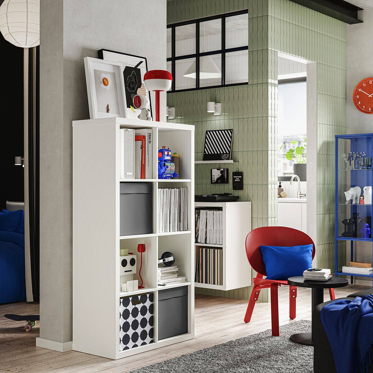 FRÖSET easy chair red stained oak veneer - IKEA