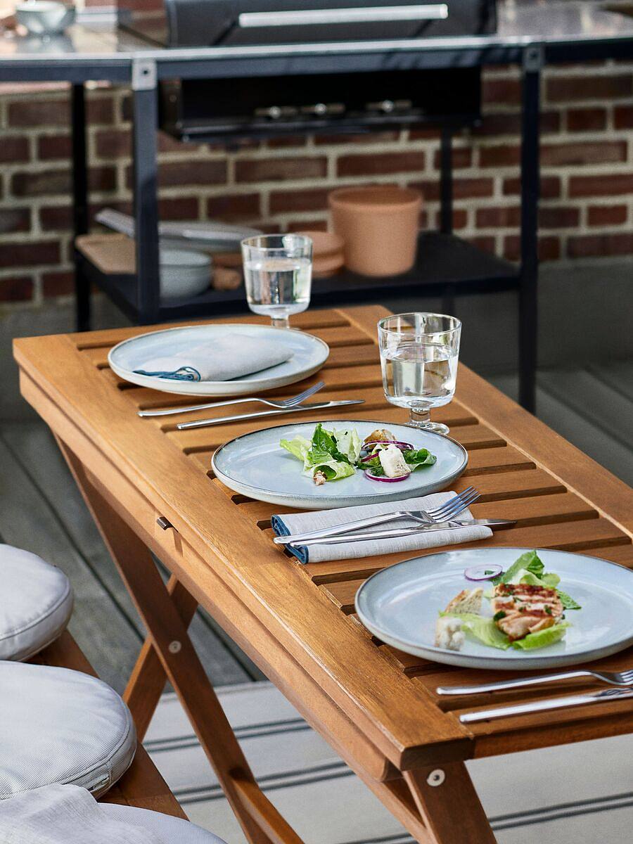 BJÖRKÅSEN folding table black - IKEA