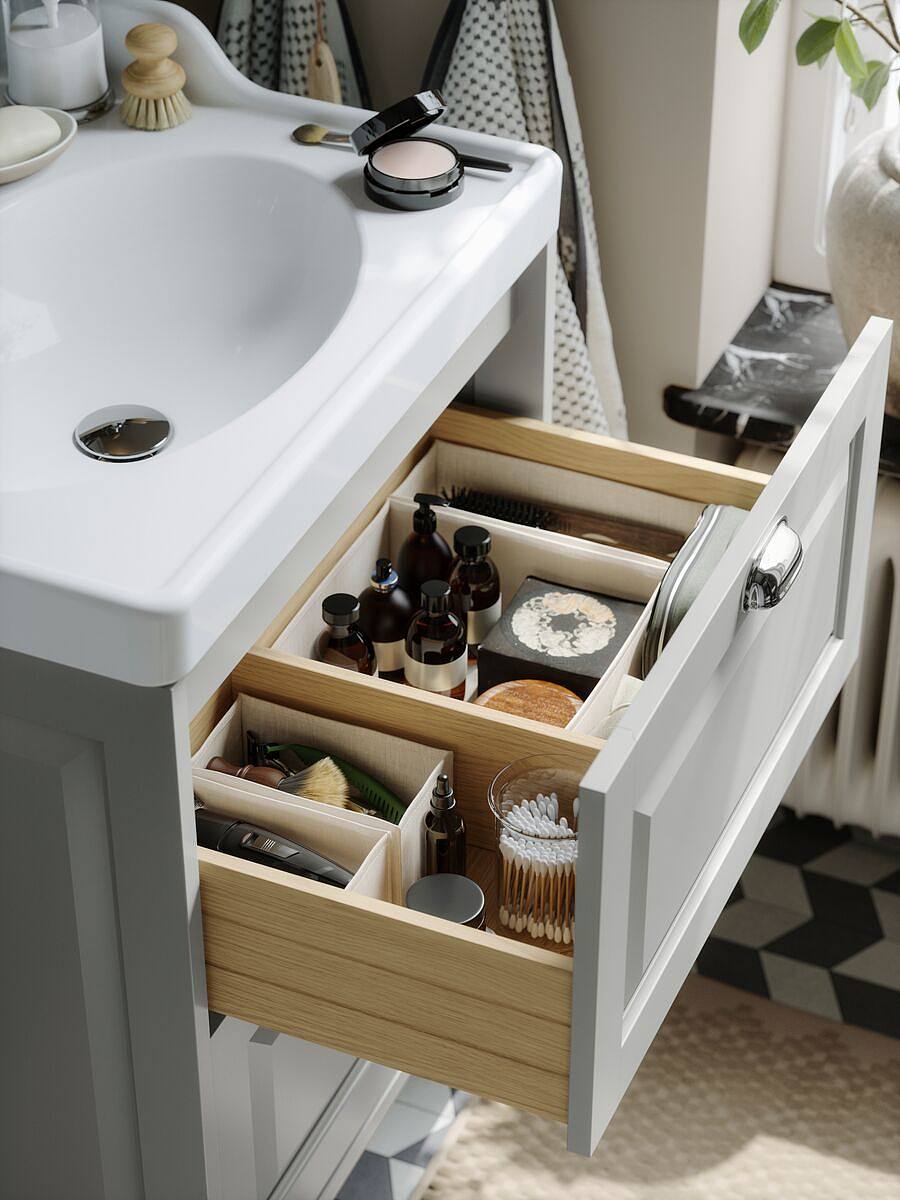 BOLLÖSUND drawer organisers, set of 4 beige - IKEA