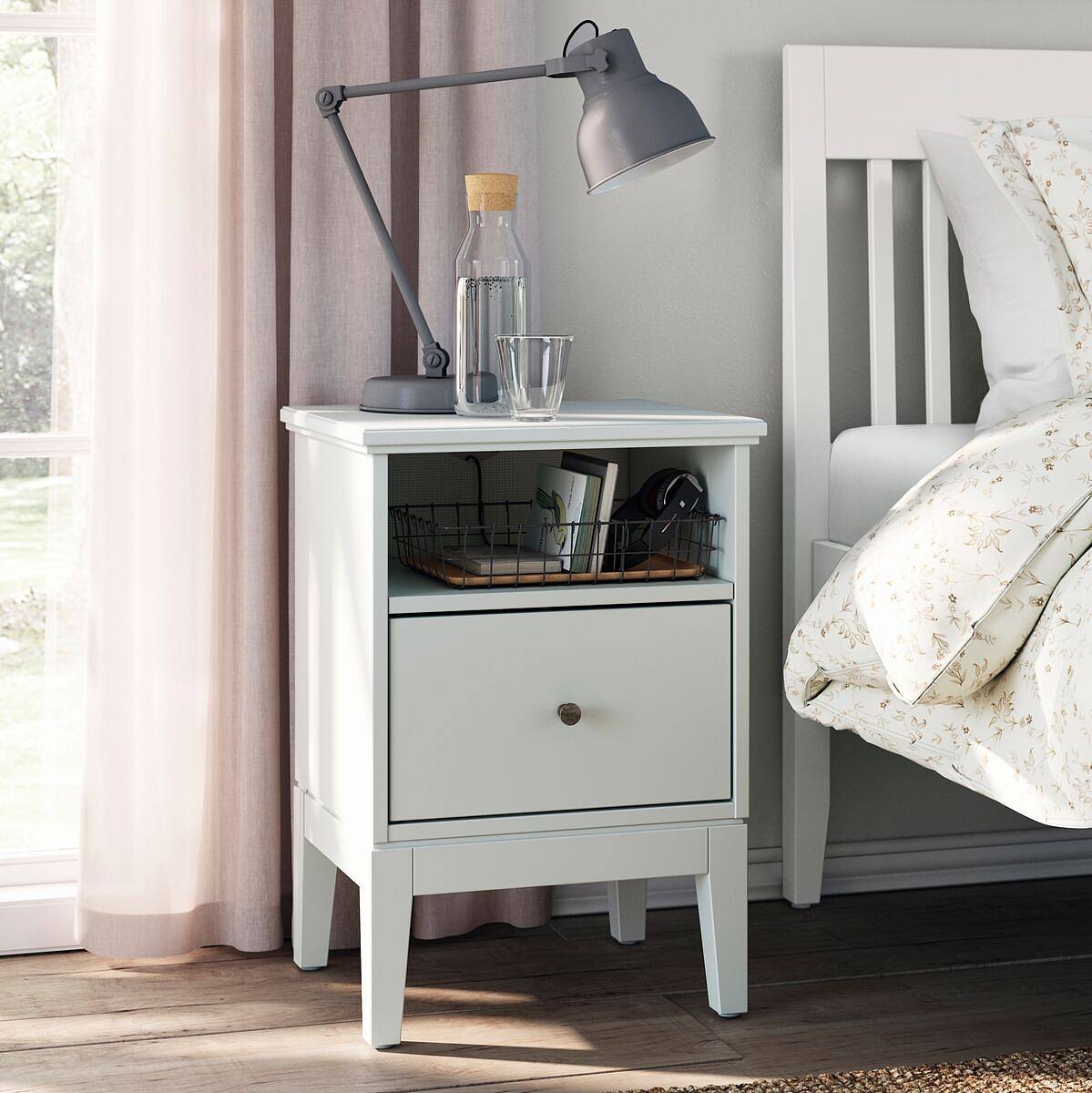 MUSKEN bedside table white - IKEA
